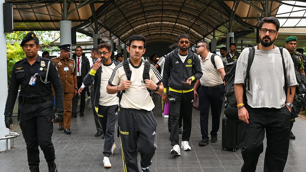 India's new head coach Gautam Gambhir with Hardik Pandya arrived in Sri Lanka on Monday evening. - Photo: Sri Lanka Cricket